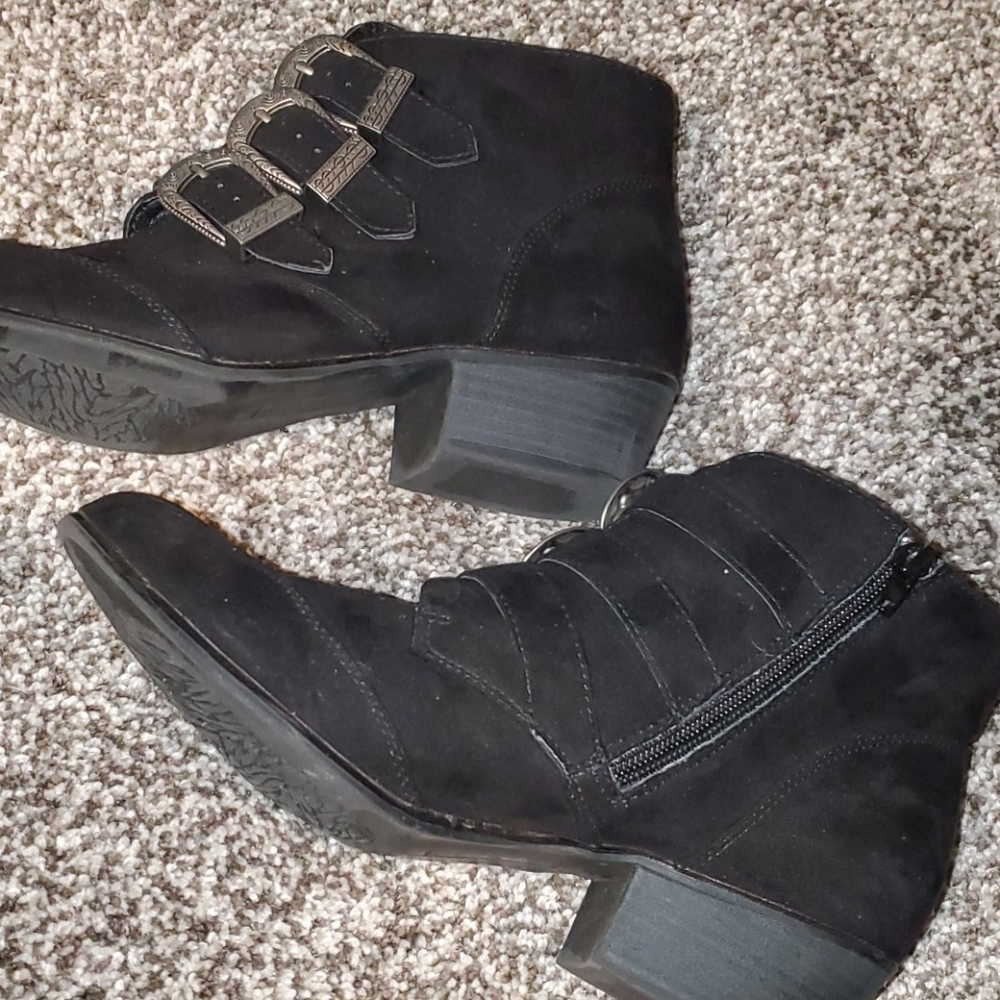 Black ankle boots